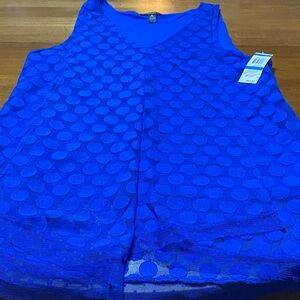 Alfani Royal Blue Sleeveless Top